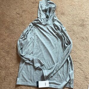 large mens grey hooded nike dri-fit (UPF 40)